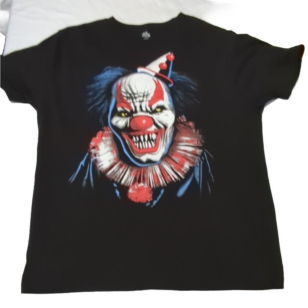 Celebrate Halloween Shirt Mens Large Killer Clown Black Horror Scary